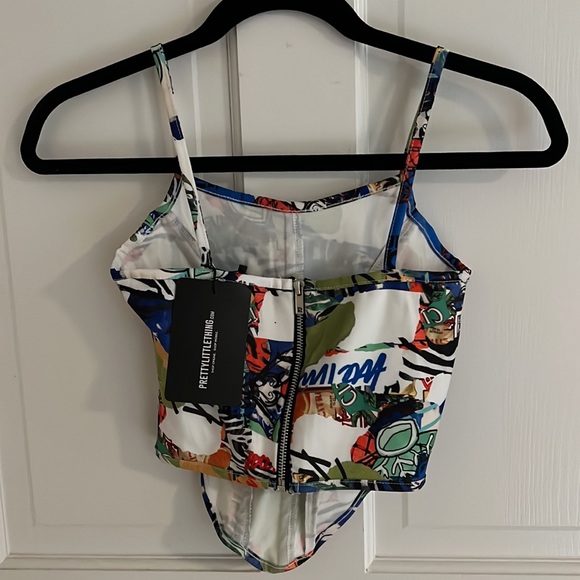 Patterned Strappy Corset Top (4) NWT - Picture 2 of 5